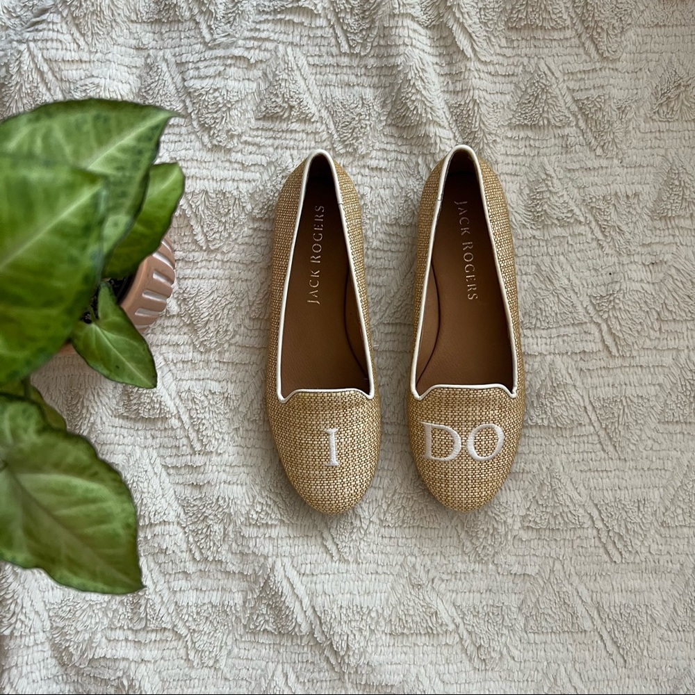 Jack Rogers "I Do" Wedding Raffia Loafer